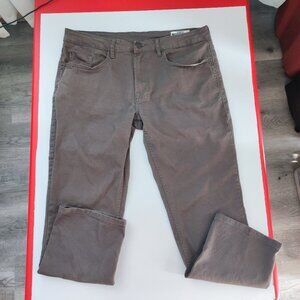 Buffalo David Bitton Sam-X slim straight cotton pants grey men's size 34x30